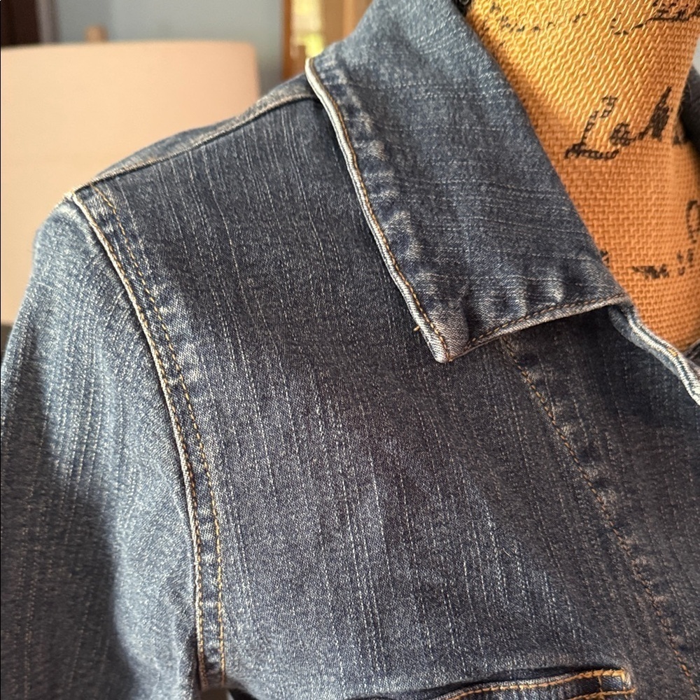 Hot Kiss Y2K Denim Shirt Dress Belted Button Front Blue Medium - Picture 4 of 16